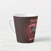 Grappige Raccoon Strict Whole Food Diet Cartoon Latte Mok (Linkerhoek)