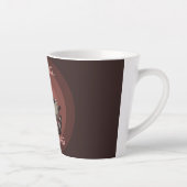 Grappige Raccoon Strict Whole Food Diet Cartoon Latte Mok (Rechts)