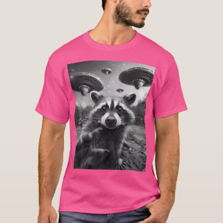Grappige Raccoon Ufo T-shirt