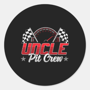 Grappige Race Auto Verjaardag Party Racing Familie Ronde Sticker
