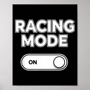 Grappige race modus zegswijze met tuimelschakelaar poster