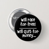 Grappige race ronde button 5,7 cm (Voorkant /achterkant)