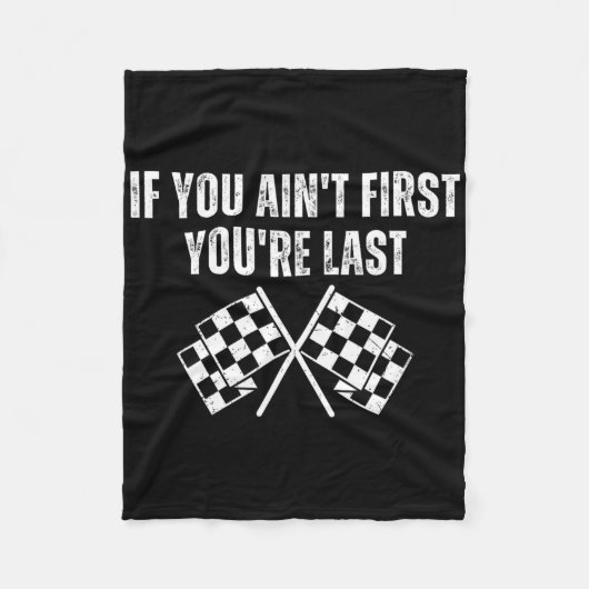 Grappige raceauto als je niet de eerste bent, ben  fleece deken (Voorkant)