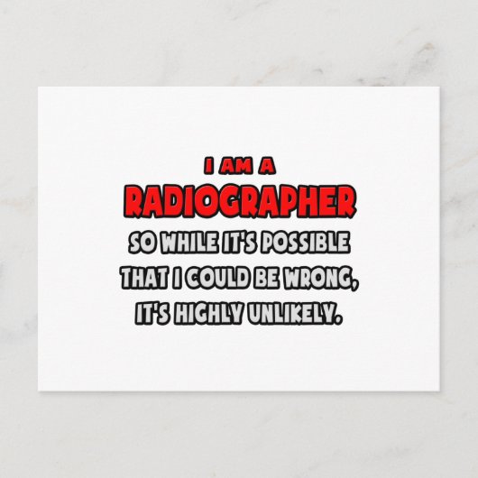 Grappige Radiograaf.. Zeer onwaarschijnlijk Briefkaart (Voorkant)