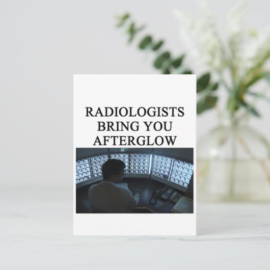 grappige radiografie briefkaart (Staand voorkant)