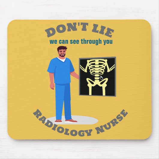 Grappige Radiologie Verpleegkundige Aangepaste Rad Muismat (Voorkant)