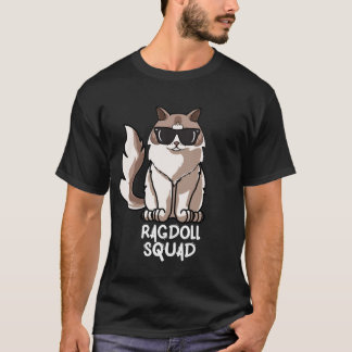 Grappige Ragdoll Cat Squad Mama voor Kerstmis T-shirt