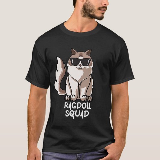 Grappige Ragdoll Cat Squad Mama voor Kerstmis T-shirt (Voorkant)