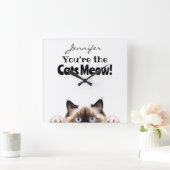 Grappige Ragdoll kat wandklok (Huis)