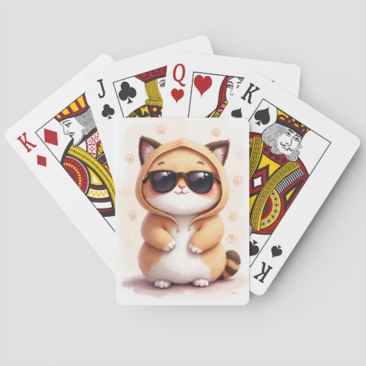 Grappige Ragdoll Kawaii Kat Pokerkaarten (Achterkant)