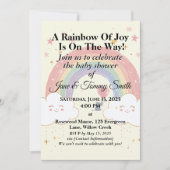 Grappige Rainbow Baby Shower Uitnodigingen (Voorkant)