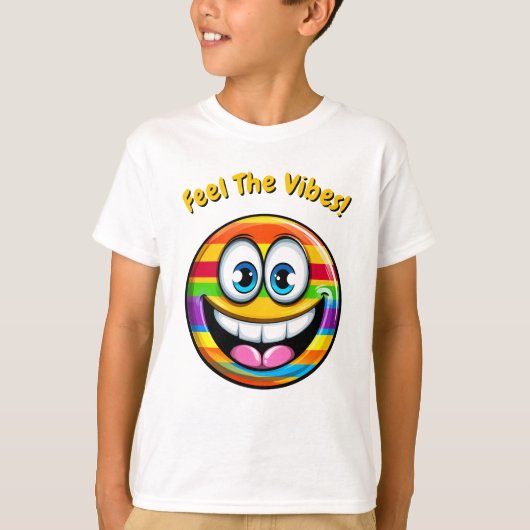Grappige Rainbow Emoji Kinder T-shirt (Voorkant)