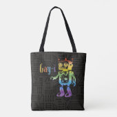 Grappige Rainbow Gay Pride AI Robot Pun Joke Tote Bag (Achterkant)
