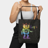 Grappige Rainbow Gay Pride AI Robot Pun Joke Tote Bag