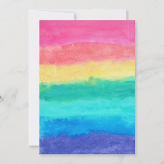 Grappige Rainbow verjaardagsuitnodiging Kaart (Achterkant)