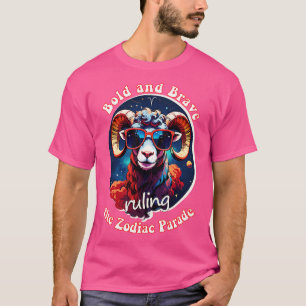 Grappige Ram Zodiac teken Bold en Brave uitspraak T-shirt