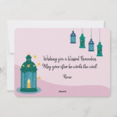 Grappige Ramadan "Fast Pray Eat Repeat" Feestdagenkaart (Achterkant)