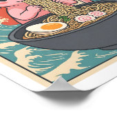 Grappige Ramen Axolotl Noedel Liefhebber Schattig  Poster (Hoek)