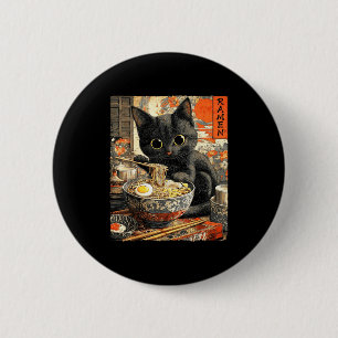 Grappige Ramen Kat Noedel Liefhebbers Anime Otaku  Ronde Button 5,7 Cm