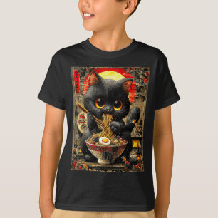 Grappige Ramen Kat Noedel Liefhebbers Anime Otaku T-shirt
