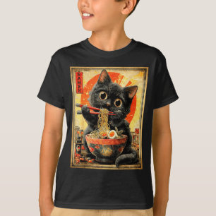 Grappige Ramen Kat Noedel Liefhebbers Anime Otaku T-shirt