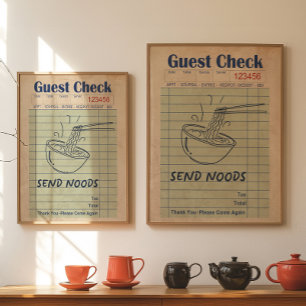 Grappige Ramen Meme Vintage Diner Keuken Poster