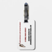 Grappige rare aap Lemur heeft scheiding angst Bagagelabel (Achterkant verticaal)