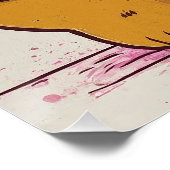 Grappige rare cartoonhond met blauw ondergoed perfect poster (Hoek)