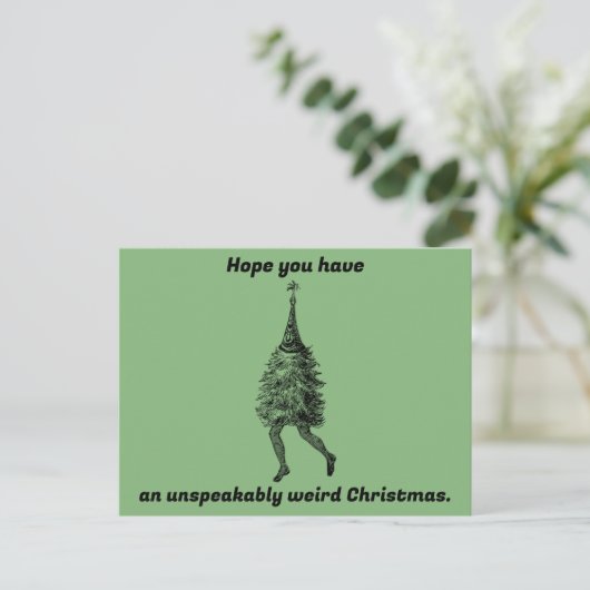 Grappige rare kerst briefkaart (Staand voorkant)