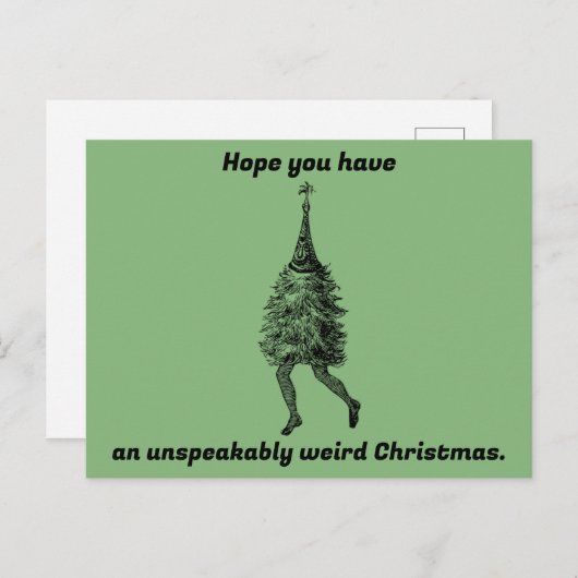 Grappige rare kerst briefkaart (Voorkant / Achterkant)