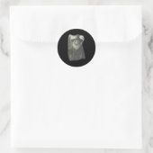 Grappige rare kitten tovenaar spook kat meme katda ronde sticker (Tas)