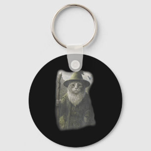 Grappige rare kitten tovenaar spook kat meme katda sleutelhanger