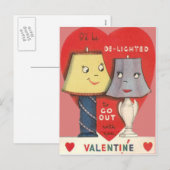 Grappige rare lamp licht hart Valentijn Feestdagenkaart (Voorkant / Achterkant)