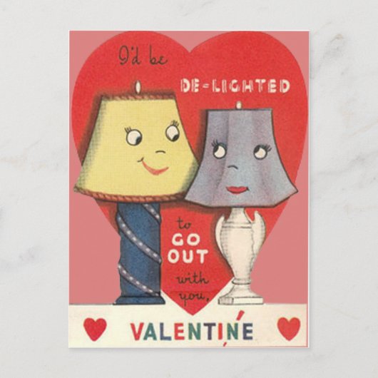 Grappige rare lamp licht hart Valentijn Feestdagenkaart (Voorkant)