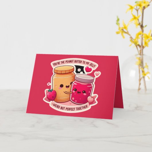 Grappige Rare Samen Valentijnsdag Kaart (Gele Bloem)