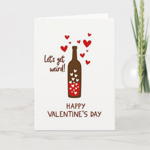 Grappige Rare Valentijnskaart Wijn Kaart