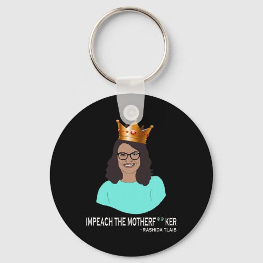 Grappige Rashida Tlaib - Impeach Trump Sleutelhanger (Voorkant)