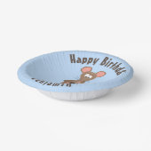 Grappige rat en camera gepersonaliseerde verjaarda papieren kommen (Gebogen)