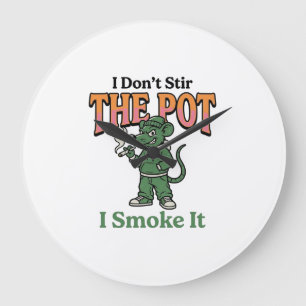 Grappige rat pot citaat vintage graveer ontwerp_1 grote klok
