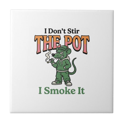 Grappige rat pot citaat vintage graveerontwerp_1 tegeltje (Voorkant)