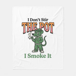 Grappige rat pot quote vintage graveerontwerp_1 fleece deken