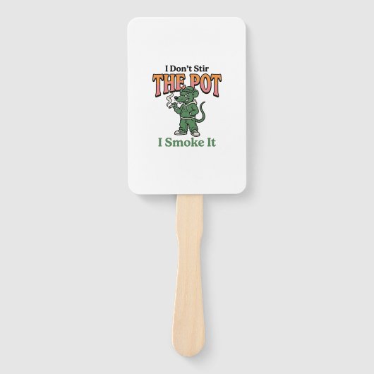 Grappige rat pot quote vintage graveerontwerp_1 handwaaier (Voorkant)