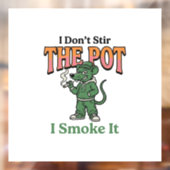 Grappige rat pot quote vintage graveerontwerp_1 raamsticker (Vel 2)