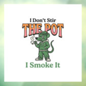 Grappige rat pot quote vintage graveerontwerp_1 raamsticker (Vel 3)