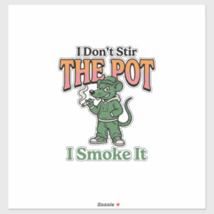 Grappige rat pot quote vintage graveerontwerp_1 sticker