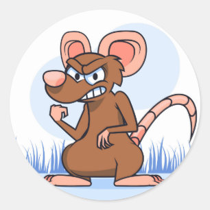 grappige rat ronde sticker