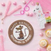 Grappige rattenduimen omhoog gepersonaliseerde car papieren bordje (Feest)