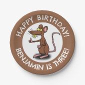 Grappige rattenduimen omhoog gepersonaliseerde car papieren bordje (Voorkant)