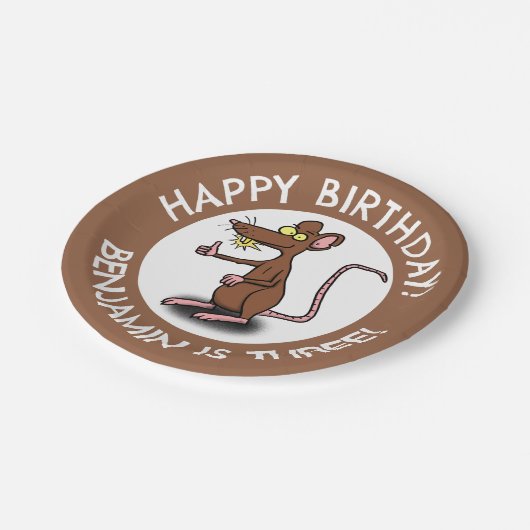 Grappige rattenduimen omhoog gepersonaliseerde car papieren bordje (Gekanteld)