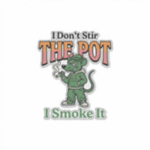 Grappige rattenpotquote vintage graveerontwerp_1 sticker (Voorkant)